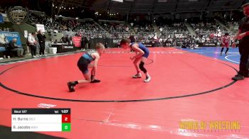58 lbs Quarterfinal - Hudson Burns, Sebolt Wrestling Academy vs Brady Jacobs, Michigan West
