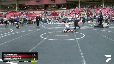 100 lbs Cons. Round 5 - Maxwell Gillispie, Maize Wrestling Club vs Fabian Merjil, Garden City Wrestling Club