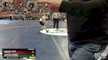 152 lbs Semifinal - Sawyer Carr, Sheyenne vs Weston Jensen, Breckenridge/Wahpeton