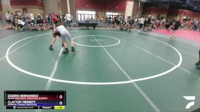 87 lbs Cons. Semi - Zaiden Hernandez, Ohana Northeast Wrestling Academy vs Clayton Merritt, Warrior Trained Wrestling