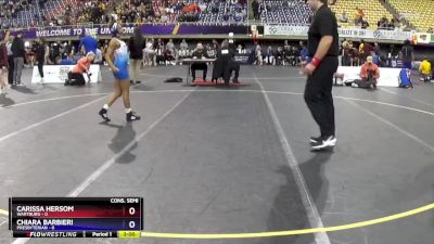 103 lbs Semis & 3rd Wb (16 Team) - Chiara Barbieri, Presbyterian vs Carissa Hersom, Wartburg