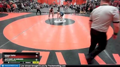 145 lbs Semifinal - Antonio Alvarado, BELVIDERE (NORTH) vs Noah Tapia, MOLINE