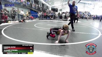 46 lbs 1st Place Match - Cooper Petry, Bobcat vs Gunner Strobel, Alpha Academy