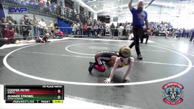 46 lbs 1st Place Match - Cooper Petry, Bobcat vs Gunner Strobel, Alpha Academy