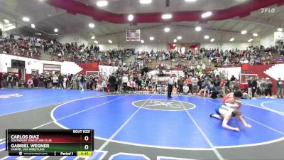 114 lbs 3rd Place Match - Gabriel Wegner, Carmel USA Wrestling vs Carlos Diaz, Southport Wrestling Club