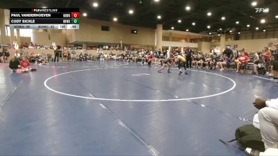 70 lbs Round 4 (6 Team) - Cody Sickle, BHWC/Florida Supreme Young Guns vs Paul Vanderhoeven, North Desoto Wrestling Academy
