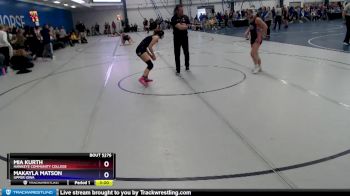 110 lbs Cons. Round 3 - Makayla Matson, Upper Iowa vs Mia Kurth, Hawkeye Community College