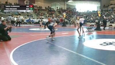 4A 106 lbs Cons. Round 1 - Knox Flannagan, Shiloh Christian vs Roli Delgado, Maumelle Charter