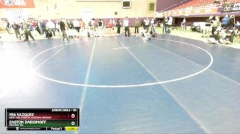 95 lbs Quarterfinal - Easton Dadiomoff, Mayhem WC vs Mia Vazquez, Beat The Streets Chicago-Midway