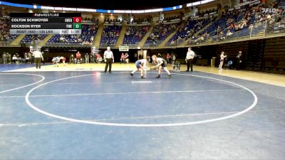 135 lbs Round Of 16 - Colton Schwoyer, Owen J. Roberts vs Rockson Ryer, Pine Richland