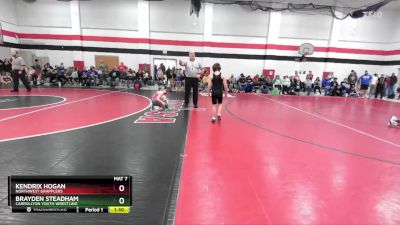 90-95 lbs Round 2 - Brayden Steadham, Carrollton Youth Wrestling vs Kendrix Hogan, Northwest Grapplers