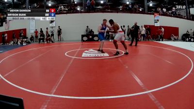 130 kg Cons. Round 4 - Devon Dawson, Northern Illinois RTC vs Bryson Buhk, Southern Illinois Regional Training Center