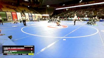 106 Class 2 lbs Quarterfinal - Carlos Juarez-Ramirez, Mexico vs Colby Schreck, Mid-Buchanan