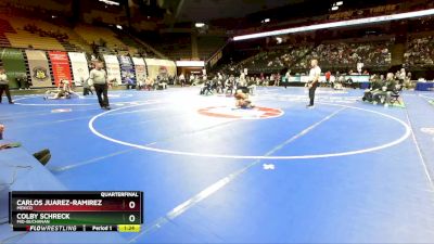 106 Class 2 lbs Quarterfinal - Carlos Juarez-Ramirez, Mexico vs Colby Schreck, Mid-Buchanan