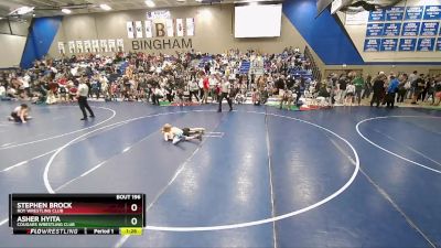 64 lbs Cons. Round 2 - Asher Hyita, Cougars Wrestling Club vs Stephen Brock, Roy Wrestling Club