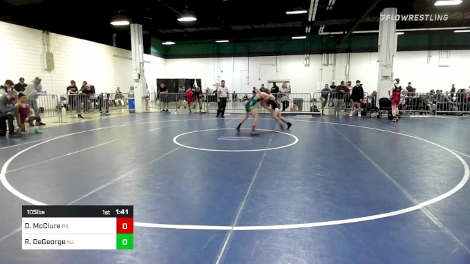 105 lbs Quarterfinal - Drake McClure, PA vs Ryan DeGeorge, NJ