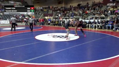 6A 165 lbs Quarterfinal - Danny Cox, CABOT HIGH SCHOOL vs Blake McVey, Har-Ber High School