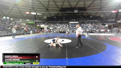 63 lbs Cons. Round 1 - Aayden Brown, Inland Northwest Wrestling Training Center vs Joseph Menia, Ascend Wrestling Academy