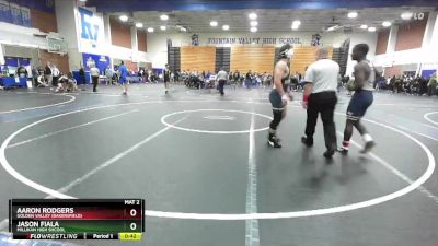 138 lbs Cons. Round 5 - Aaron Rodgers, Golden Valley (Bakersfield) vs Jason Fiala, Millikan High Shcool