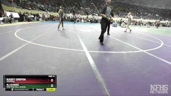 4A-150 lbs Semifinal - KJ Evans, Heritage Hall School vs Kasey Griffin, Skiatook