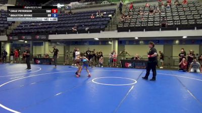 74 lbs Cons. Sub-semis - Cruz Peterson, Team Donahoe Wrestling Club vs Braxton Irvine, Immortal Athletics WC