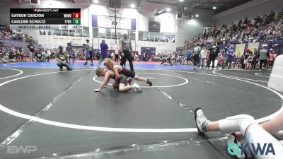 60 lbs Quarterfinal - Cayson Carlton, Warhorse Wrestling Club vs Caulder Schultz, Team Tulsa Wrestling Club