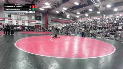 125 lbs Champ. Round 2 - Lexi Cooprider, Bonita vs Jasmine M. Jimenez, Citrus Valley