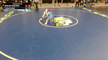 110 lbs Quarterfinal - Evalyn Idzik, Unattached vs Angelina Manlapaz, Unattached