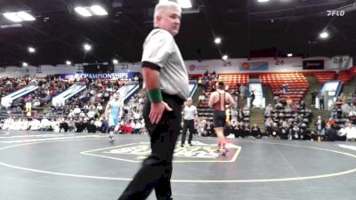 215 lbs Semifinals (8 Team) - Caden Krueger, Detroit Catholic Central vs Blake Daniels, Rockford