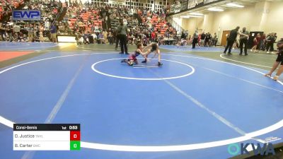 52 lbs Consolation - Deryk Justice, Tahlequah vs Brinley Carter, Bartlesville Wrestling Club