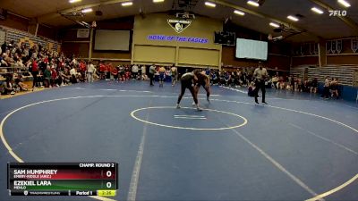 157 lbs Champ. Round 2 - Ezekiel Lara, Menlo vs Sam Humphrey, Embry-Riddle (Ariz.)