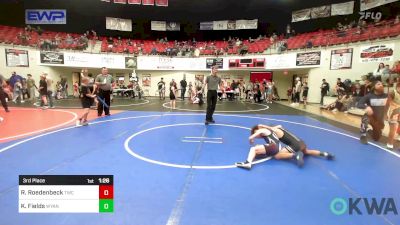 70 lbs 3rd Place - Ryker Roedenbeck, Tahlequah Wrestling Club vs Keilen Fields, Wyandotte Youth Wrestling