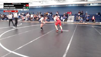 133 lbs Champ. Round 1 - Owen Hansen, Augustana (SD) vs Hunter Samora, Colorado School Of Mines