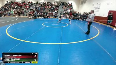 126 lbs Champ. Round 3 - Corey Gonzales, Natrona County vs Bennett Sanford, Greybull/Riverside