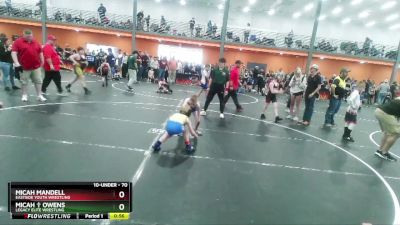 70 lbs Cons. Round 2 - Micah &#10014; Owens, Legacy Elite Wrestling vs Micah Mandell, Eastside Youth Wrestling