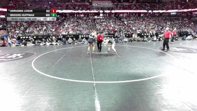 185 lbs 1st Place Match - Brooke Huffman, Wittenberg-Birnamwood vs Adrianna Logue, North Crawford/Seneca