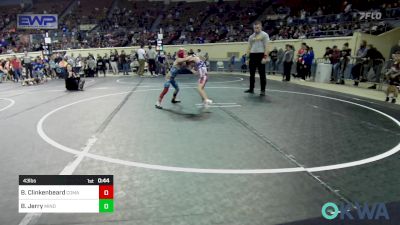 43 lbs Consi Of 8 #2 - Boomer Clinkenbeard, Comanche Takedown Club vs Brooks Jerry, Mindset Wrestling