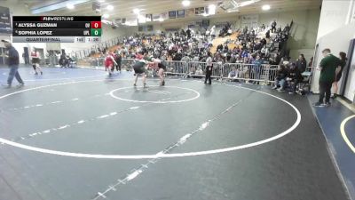 170 lbs Quarterfinal - Alyssa Guzman, Orange Vista vs Sophia Lopez, Upland