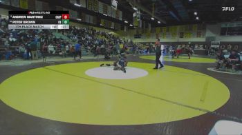 157 lbs 7th Place Match - Andrew Martinez, Chapparal vs Peter Brown, Canyon Springs