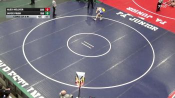 82 lbs Consi Of 8 #1 - Alex Hellyer, Corry vs Jayce Frisk, Franklin Regional