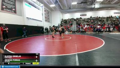 140 lbs Cons. Round 1 - Genesis Porras, Skyview vs Alaysia Ornelas, Eaglecrest