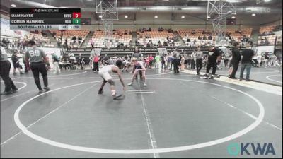 110 lbs Rr Rnd 1 - Liam Hayes, Rolling Meadows Wrestling Club vs Corbin Hawkins, Noble Takedown Club