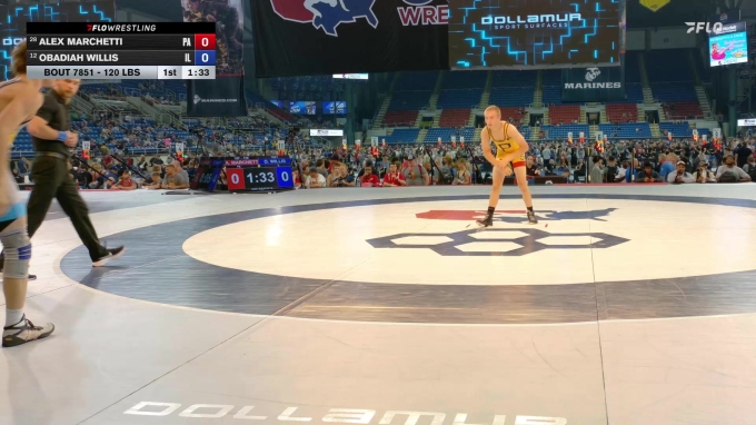 120 lbs Cons. Sub-rd Of 16 - Alex Marchetti, PA vs Obadiah Willis, IL