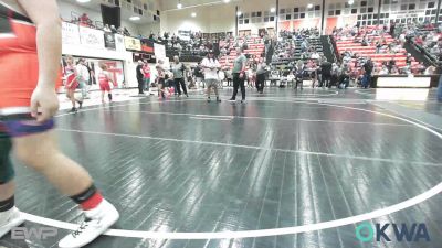 170 lbs Quarterfinal - Michael Dixon, Tahlequah Middle School vs Hayden Justice, Tahlequah Wrestling Club