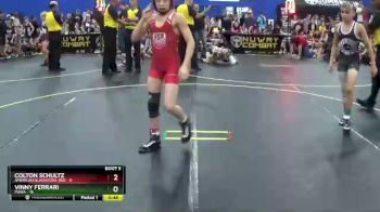 85 lbs Semis & 1st Wrestleback (8 Team) - Vinny Ferrari, POWA vs Colton Schultz, American Gladiators-Red