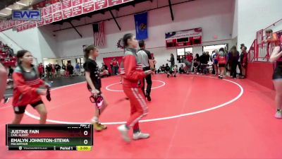 102 lbs Champ. Round 2 - Emalyn Johnston-Stewart, MACARTHUR vs Justine Fain, CARL ALBERT