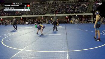 110 lbs Champ. Round 1 - Robbie Crawford, Pinnacle Wrestling Club vs Knox Ritter, Lake Mills Youth Wrestling