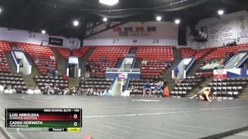 130 lbs Champ. Round 2 - Caden Horwath, Team Donahoe vs Luis Arboleda, Gladiator Wrestling