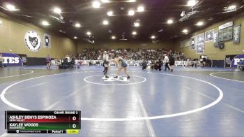 130 lbs Champ. Round 2 - Ashley Denys Espinoza, Kern Valley vs Kaylee Woods, Bakersfield