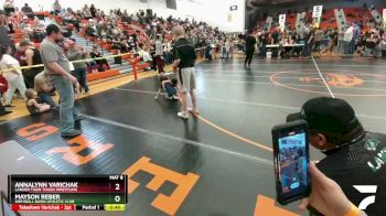 45-50 lbs Round 1 - AnnaLynn Varichak, Lander Tiger Tough Wrestling vs Mayson Reber, Greybull Basin Athletic Club